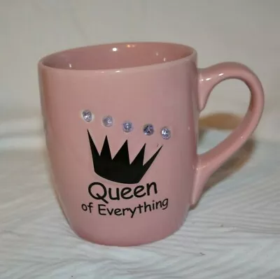 $5 • Buy Queen Of Everything Vandor LLC Coffee Mug Pink With Bling 