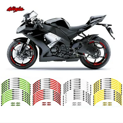 17  Rim Stripes Wheel Tape Sticker Decals For KAWASAKI NINJA ZX10RR ZX11 ZX-12R • $14.39