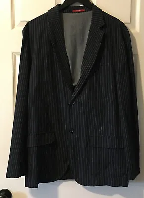 MERONA Two Button Suit Jacket Pin Stripe Navy Size Large • $19.99