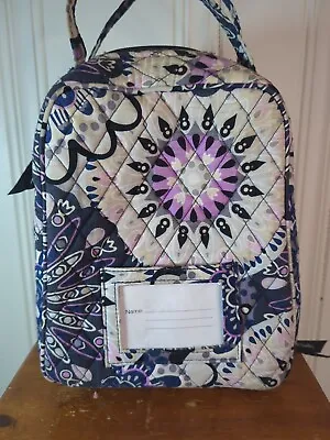Vera Bradley - Lunch Bunch - 11  Purple Blue Floral Insulated Bag Tote - Cotton • $19.99
