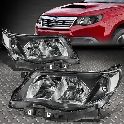 For 09-13 Subaru Forester Oe Style Black Housing Clear Corner Headlight Lamps • $183.88