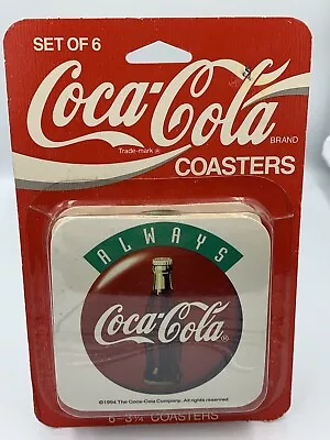 Coca Cola Coasters Always Cola-Cola Set Of 6 Vintage 1994 Sealed Package NOS • $7.45