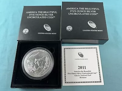 2011 Glacier America The Beautiful BURNISHED 5 Oz Silver Coin • $162.55