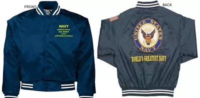 Uss Boxer  Lph-4 *amphibious*embroidered Satin Jacket Officially Licensed • $179.95