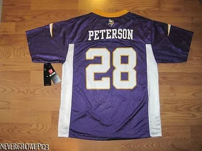 Nfl~minnesota Vikings #28 Adrian Peterson~boys Jersey Shirt~l~xl~nwt • $31.91