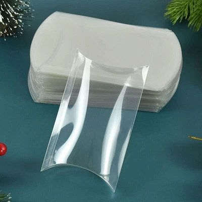 $7.09 • Buy Transparent Plastic Boxes - Pillow Shape Candy Box Party Packaging Supplies 10pc