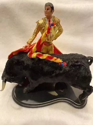 Vintage MARIN CHICLANA Matador Bull Fighter & Bull Group Doll Figurine Spain  • $59.95