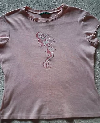 Marks And Spencer Wacky Races Penelope Pitstop Light Pink T-Shirt UK18 Fit 14/16 • £12