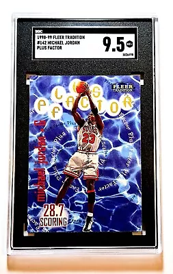 Michael Jordan 1998-99 Fleer Tradition Plus Factor #142 Graded 9.5 SGC. • $20