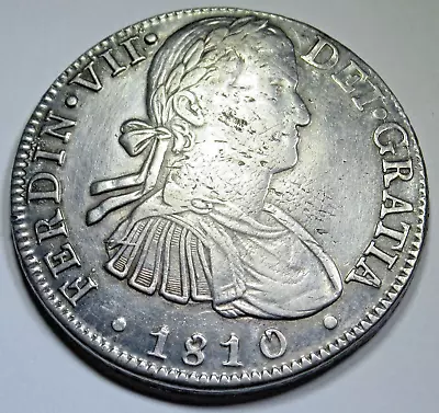 1810 Mexico 8 Reales Antique 1800s Spanish Colonial Silver Dollar XF Pirate Coin • $204.95