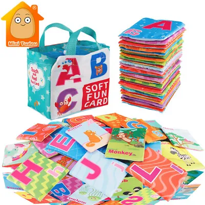 26PCS Soft Alphabet Cards Educational Flashcards With Storage Bag  • £14.99