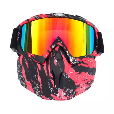 Motocross Face Mask Goggles Motorcycle Riding ATV Off Road Race Eyewear Glasses • $20.99