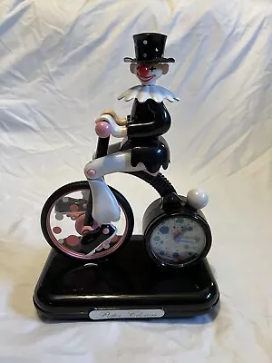 Vintage Peter Clown Musical Moving Alarm Clock Rare Black • $45