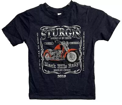 Monag Sturgis Tshirt Black Hills Rally Biker Motorcycle 2019 Youth Small • $10.99