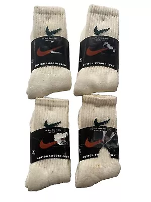 Lot Of 4 NWT Vtg 80s 90s Nike Crew Socks Mens Deadstock Made In USA Rare 4-10.5 • $100