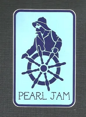 Eddie Vedder PEARL JAM Rare VINYL PROMO FAN CLUB 10 CLUB STICKER MINT 2x3 USA • $34.17