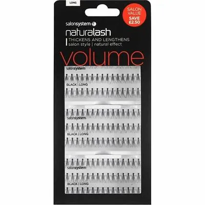 Salon System Naturalash Individual Eyelashes Eye Lashes Black 3 For 2 LONG • £8.49