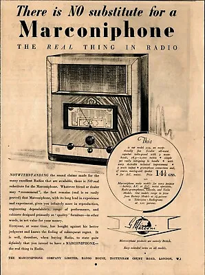 1938 Print Ad Marconiphone Radio Gramophone Console London Vintage RZ • $13.88