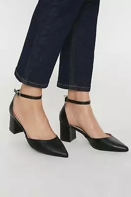 WALLIS Della Two Part Block Heeled Court Shoes • £25