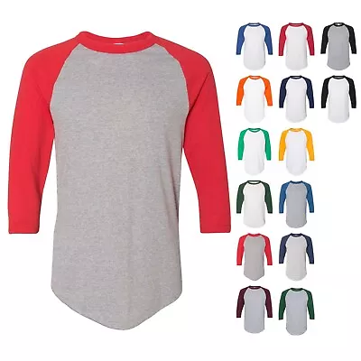 Augusta Sportswear Three-Quarter Raglan Sleeve Baseball Tee Jersey Shirt 4420 • $14.72