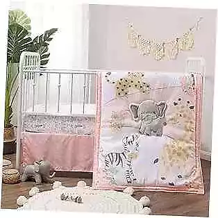  Crib Bedding Set For Baby Girls Wildest Dreams 3 Pieces  • $68.06