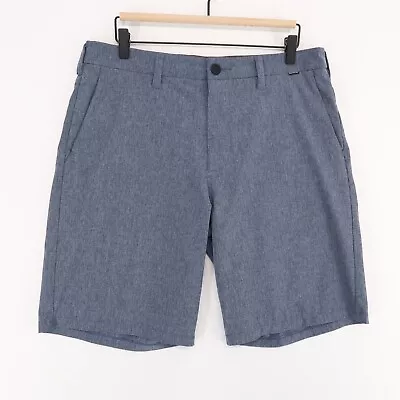 Hurley Phantom Walk Shorts Mens 33 Blue Heather Stretch Chino • $17.99