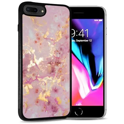 ( For IPhone 7 Plus ) Back Case Cover PB12891 Pink Crystal Marble • $9.99