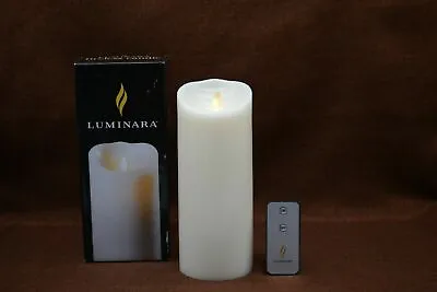 Luminara 9  Battery Operated Candle With Moving Wick And Timer Vanilla  White • $32.99