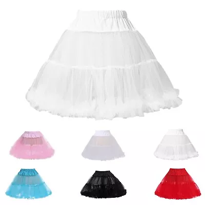 Women's Layered Tulle Petticoat Lady's Princess Tutu Tulle Skirt Underskirt • £16.91