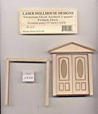 Half 1/24 Scale - Victorian Double Door LD0402 Dollhouse Miniature USA GA • $30.69