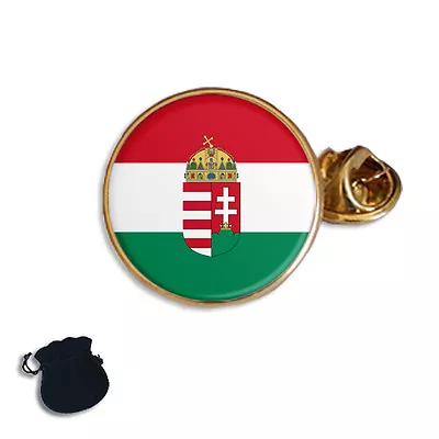 Hungary Hungarian Flag Coat Of Arms Enamel Lapel Pin Badge Gift • £5.49