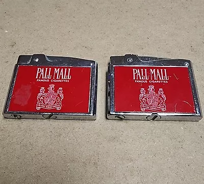 Vintage Lot (2) Pall Mall Slim Cigarette Lighters One Never Struck One Untested • $10.99