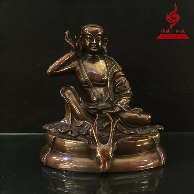 6'' Tibet Milarepa Buddha Bronze Statue • $3230