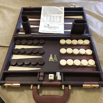Vintage Cardinal Faux Leather Traveling Backgammon Game • $29.95