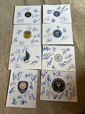 MLS Signed Logo Sheets Auto Autographed 8x10s NYCFC Chicago Miami Minnesota Lot • $25