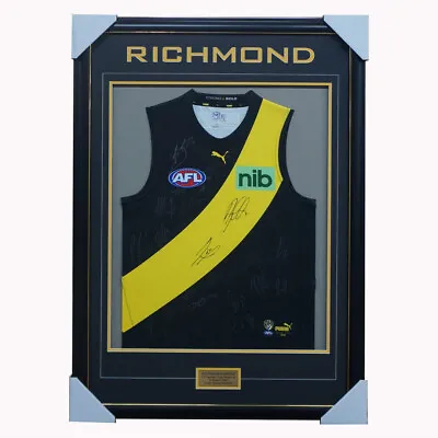 $999 • Buy Richmond Football Club 2022 AFL Official Team Signed Guernsey Framed Martin