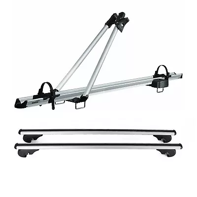 Bike Carrier + Roof Rack Black Aluminum Set For Mercedes ML-Class 2005-2011 • $249.90