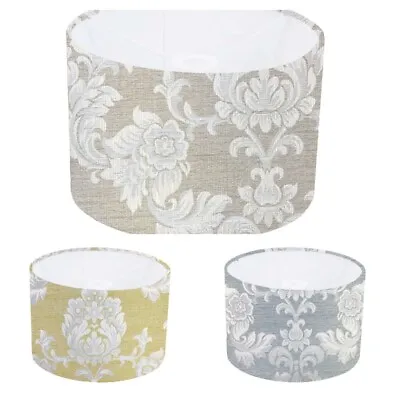 Handmade Damask Styled Drum Lampshade Table / Ceiling Lampshade / Pendant Shade • £18.99
