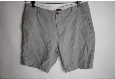 J. Crew Mens Gray Linen Cotton Blend Chino Beach Shorts Size 34 • $19.97
