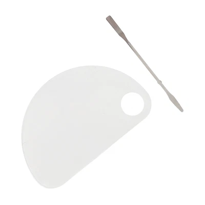£7.99 • Buy Paint Pallet Acrylic Transparent Semi Circular Avoiding Pollution Smooth 