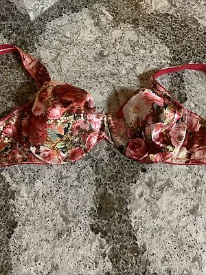 VTG Maidenform Floral Satin Seduction Underwire Bra No Padding Second Skin 38B • $10.50