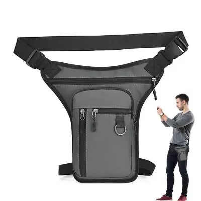 Drop Leg Belt Thigh Bag Waist Pouch Outdoor Hiking Hip Pouch Motorcycle Leg Bag • $18.60