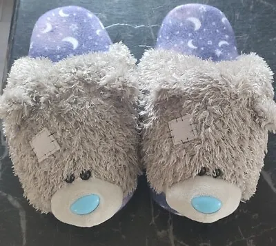 Me To You Tatty Teddy Fluffy Padded Slippers - Official Collection Grey Size M • £10.99