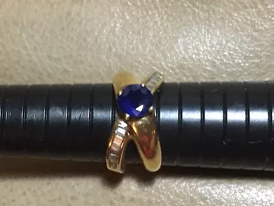 $1599 • Buy Jose Hess 18K Sapphire & Diamond Ring