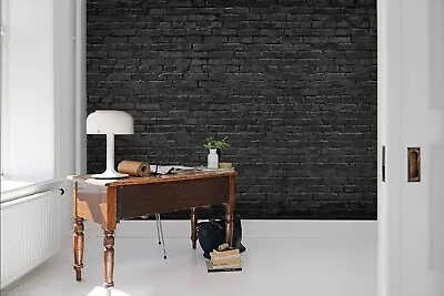 3D Black Brick Wallpaper Wall Mural Removable Self-adhesive Sticker 784 • $299.99