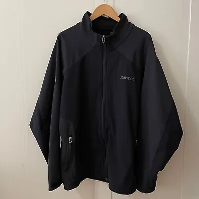 Marmot Men's Black Soft Shell Fleece Windstopper Jacket Full Zip SZ XXL/TTG • $59