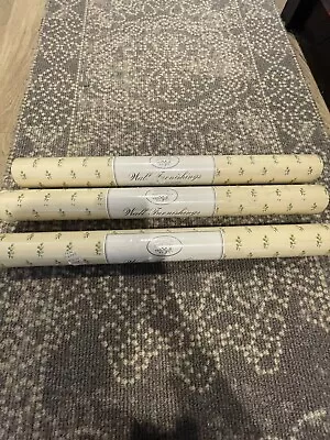 Vintage Set Of 3 Rolls Laura Ashley NEW Wallpaper Cottagecore UK Made Green 1985 • $135