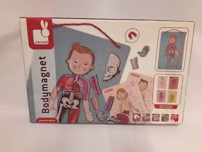 Janod Body Magnet Human Body Educational Board Game Multiple Languages Anatomy • £28