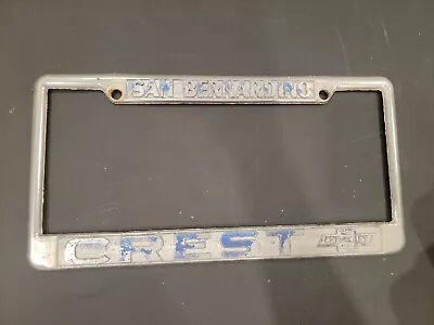 SAN BERNARDINO CREST CHEVROLET  Vintage Dealer License Plate Frame” • $75