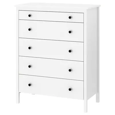 KOPPANG Chest Of 5 Drawers White 90x114 Cm Ikea • £75